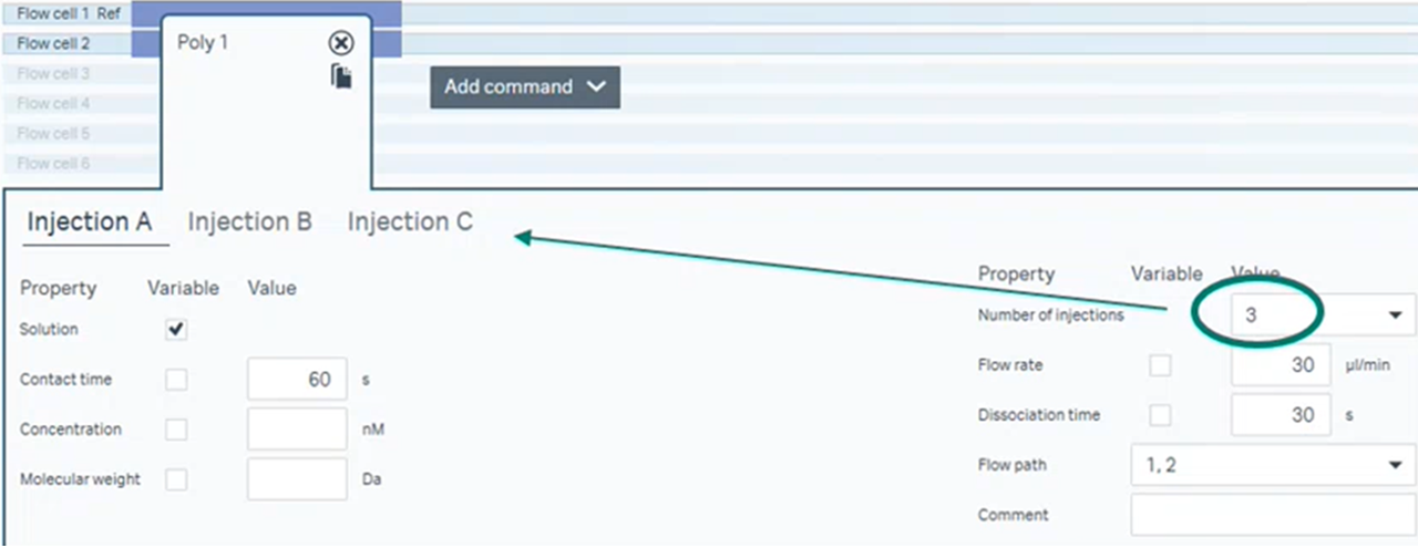 Biacore Insight Control softwareにおけるPolyコマンド