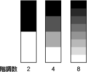 階調数の模式図