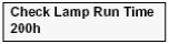 メニュー画面 Check Lamp Run Time